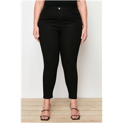 Solmayan Siyah Yüksek Bel Esnek Skinny Jeans TBBAW23CJ00061