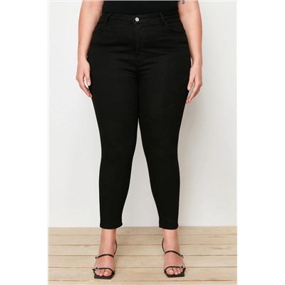 Solmayan Siyah Yüksek Bel Esnek Skinny Jeans TBBAW23CJ00061