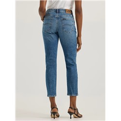 Women's Slim Straight Button-Fly Ankle Jean