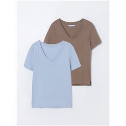 2-PACK OF BASIC V-NECK T-SHIRTS