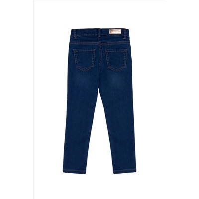 Kız Çocuk Koyu Mavi Jean Pantolon