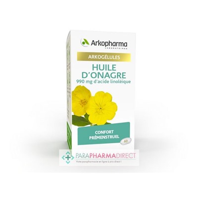 ArkoPharma ArkoGélules - Huile d'Onagre - Confort Prémenstruel - 60 capsules