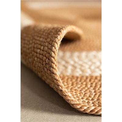 Alsace Yuvarlak Kilim - Naturel/Krem - 120 cm
