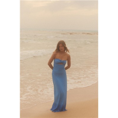 CUT-OUT STRAPLESS DRESS
