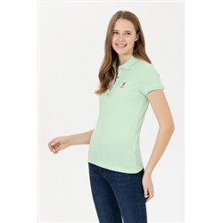 Kadın Mint Basic Polo Yaka Tişört