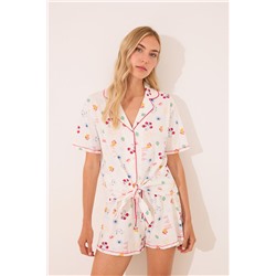 Pijama camisero corto 100% algodón Moomin