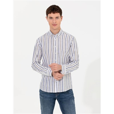 Haki Slim Fit Uzun Kollu Gömlek