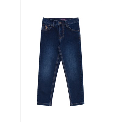 Kız Çocuk Mavi Jean Pantolon