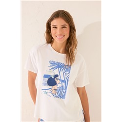 Pijama corto blanco Mafalda