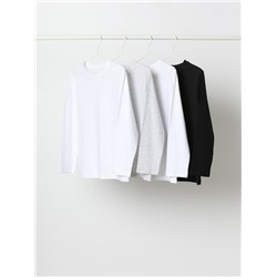 PACK OF 4 PLAIN LONG SLEEVE T-SHIRTS.
