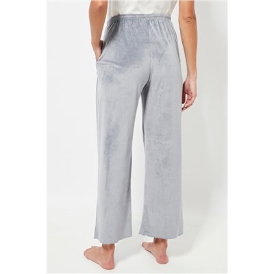 Pantalón de pijama de terciopelo - Gris