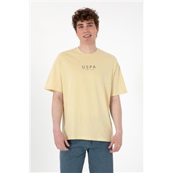 Erkek Oversize Fit Bisiklet Yaka Açık Haki Tişört