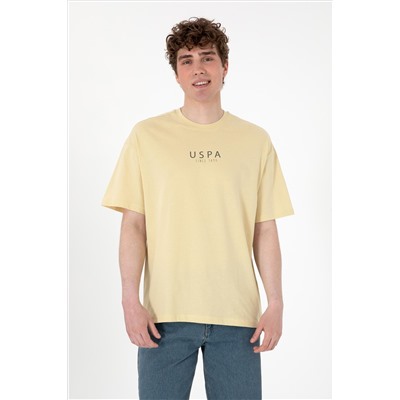 Erkek Oversize Fit Bisiklet Yaka Açık Haki Tişört