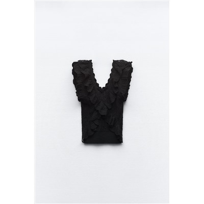 RUFFLED KNIT TOP