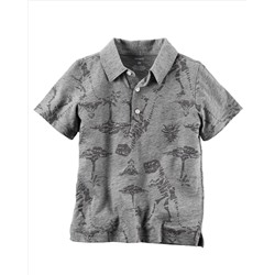 Printed Jersey Polo