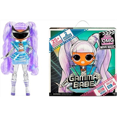 LOL Surprise OMG Movie Magic Gamma Babe Fashion Doll with 25 Surprises Including 2 Outfits, 3D Glasses, Movie Accessories, Reusable Playset– Gift for Kids, Toys for Girls Boys Ages 4 5 6 7+ Years Ol
