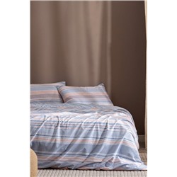 Favor King Size %100 Pamuk Ranforce Baskılı Nevresim Takımı - Mavi