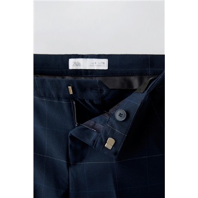 CHECK SUIT TROUSERS