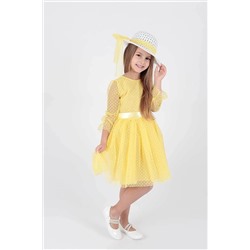 AHENGİM Kız Çocuk Elbise Kız Şapkalı Elbise Kız Elbise Tül Elbise Ak2228 1-2-10001159