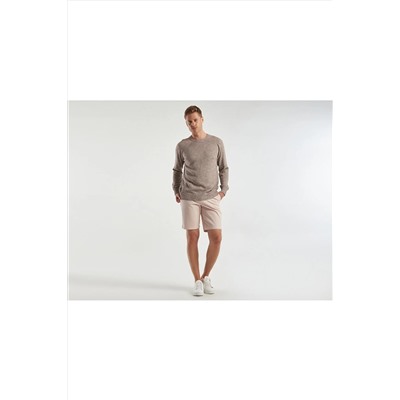 United Colors of Benetton Erkek Bej Koton Karışımlı Bisiklet Yaka Kazak Bej 123P108MU103V