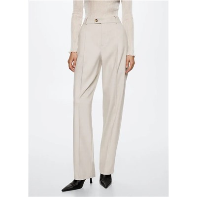 Pantalón recto traje -  Mujer | MANGO OUTLET Melilla