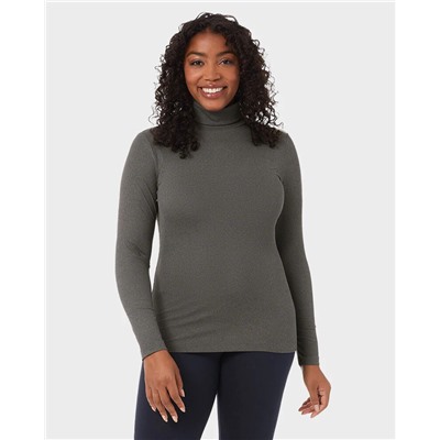 WOMEN'S MIDWEIGHT RIB BASELAYER TURTLENECK
