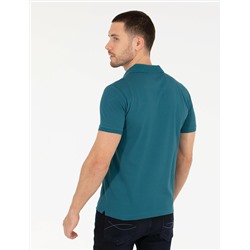 Yeşil Slim Fit Polo Yaka Merserize Tişört