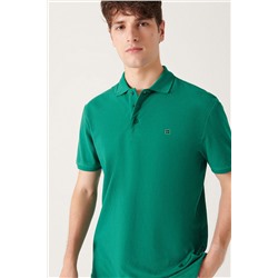 Yeşil %100 Pamuk Serin Tutan Polo Yaka T-Shirt