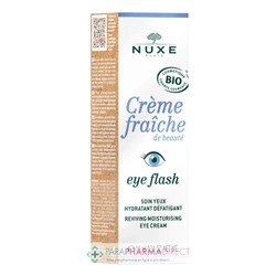 Nuxe Crème Fraiche de Beauté - Eye Flash - Soin Yeux Hydratant Défatigant BIO 15ml