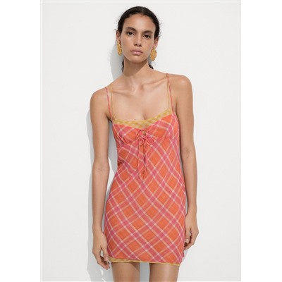 Vestido estampado combinado