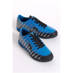 Tonny Black Unisex Sax Desenli Bağcıklı Halı Saha Ayakkabısı TBALS010