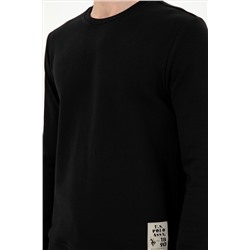 Erkek Siyah Sweatshirt