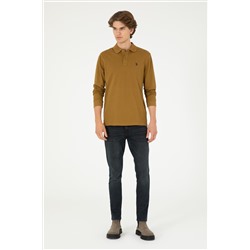 Erkek Açık Haki Basic Sweatshirt