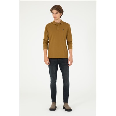Erkek Açık Haki Basic Sweatshirt