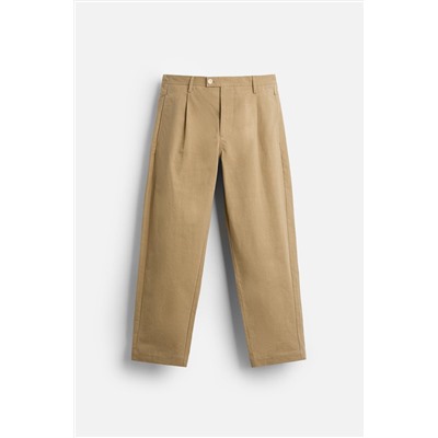 PANTALÓN ALGODÓN - LINO PLIEGUES