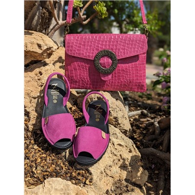 Ab. Zapatos 3106-8 magenta+PELLE 1603 FUXIA АКЦИЯ