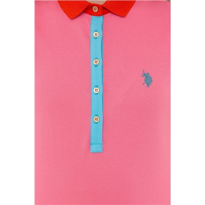 Kadın Pembe Basic Polo Yaka Tişört