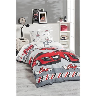 Ev & Ev Home Junior Nevresim Seti Tek Kişilik Crazy Kırmızı Ep-017652