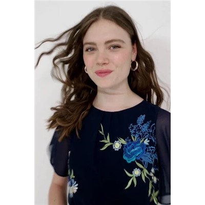 Vestido evasé floral