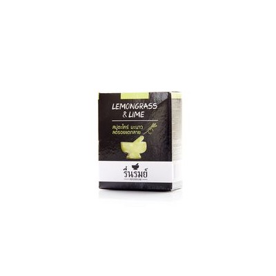 Натуральное тайское травяное мыло "Лемонграсс и лайм" от Reunrom 55 гр / Reunrom Herbal Soap Lemongrass & lime 55g