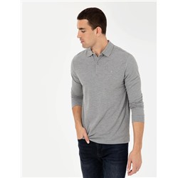 Gri Melanj Slim Fit Basic Sweatshirt