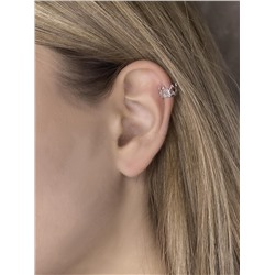 Серьга-каффа из серебра родированная 925 пробы С-2804р