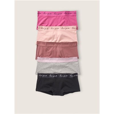 PINK 5-Pack Logo Boyshorts