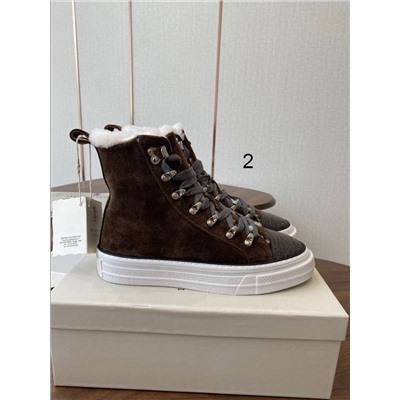Теплые женские высокие кеды Brunell*o Cucinell*i