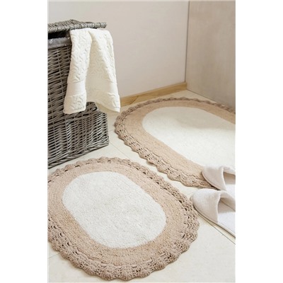 İrya Bianca %100 Pamuk Banyo Paspası Ekru 40x60+60x90 11913981995