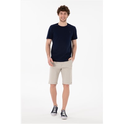 Erkek Regular Fit Bisiklet Yaka Lacivert Basic Tişört