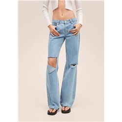 Vaqueros wideleg tiro bajo -  Mujer | MANGO OUTLET Melilla