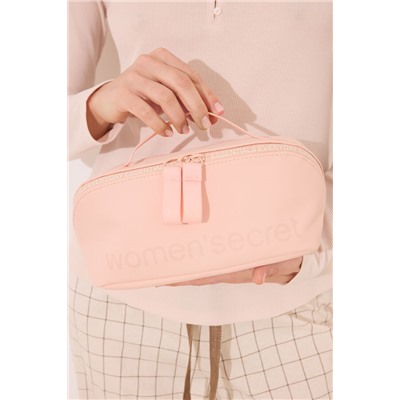 Neceser mediano rubber rosa