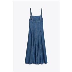 DENIM TRF MIDI DRESS