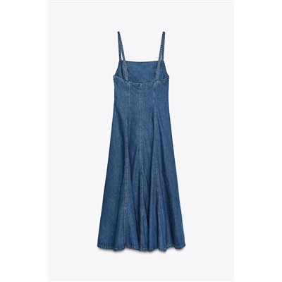DENIM TRF MIDI DRESS